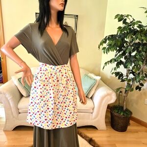 Colorful, Vintage, Handmade, Polka Dot Apron, 50s-60s